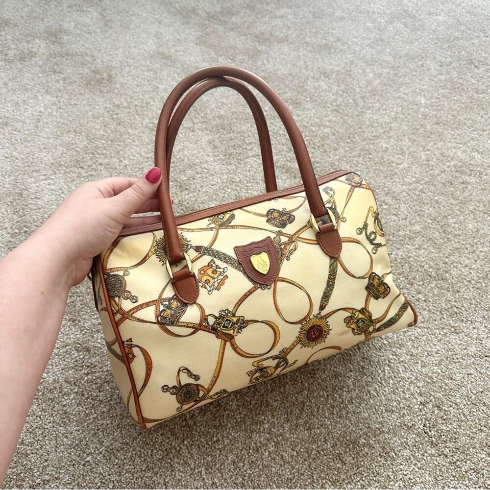 Mark Cross Vintage Equestrian Preppy Leather Handbag